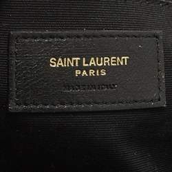 Pre Owned Saint Laurent Icare Maxi Black Quilted Leather Shopping Tote