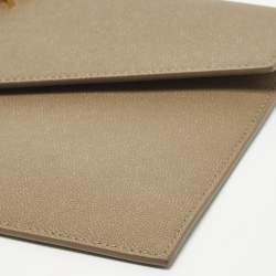 مملوكة مسبقًا Saint Laurent Uptown Brown Leather Pouch