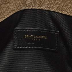 مملوكة مسبقًا Saint Laurent Uptown Brown Leather Pouch