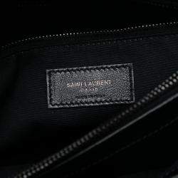 مملوكة مسبقًا Saint Laurent Paris Black Medium Matelasse Leather Monogram Monochrome Loulou Shoulder Bag
