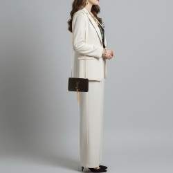 Pre Owned شنطة كروس بودي سان لوران كيت صغيرة مخمل أسود مع شرابة