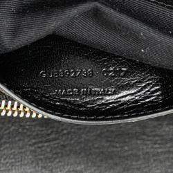 Pre Owned Saint Laurent Ysl Monogram V-Stitch Handbag Black Leather