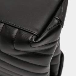 Pre Owned Saint Laurent Paris Black Medium Matelasse Leather LouLou Shoulder Bag