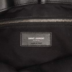 Pre Owned Saint Laurent Paris Black Medium Matelasse Leather LouLou Shoulder Bag