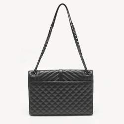 Pre Owned حقيبة كتف سان لوران جلد أزرق كبير ماتيلس مظروف مونوغرام