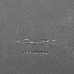 مملوكة مسبقًا Saint Laurent Classic Sac De Jour Small Grey Croc Embossed Leather Tote