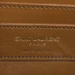 Pre Owned Saint Laurent Paris Kate Small Khaki Suede Shoulder Bag