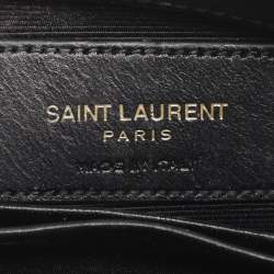 Pre Owned Saint Laurent Paris Monogram Baby Gold Leather and Sequins Shoulder Bag