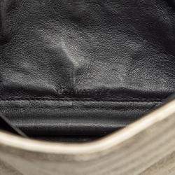 Pre Owned Saint Laurent Paris Gold Metallic Grain De Poudre Matelasse Chevron Monogram Chain Wallet