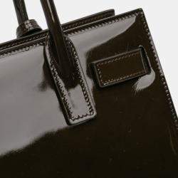 مملوكة مسبقًا Saint Laurent Paris Green Nano Patent Sac de Jour Satchel