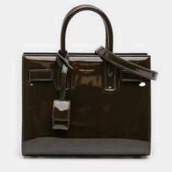 مملوكة مسبقًا Saint Laurent Paris Green Nano Patent Sac de Jour Satchel