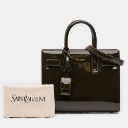مملوكة مسبقًا Saint Laurent Paris Green Nano Patent Sac de Jour Satchel
