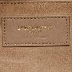 مملوكة مسبقًا حقيبة كتف سان لوران لو 5 أ 7 جلد عاجي