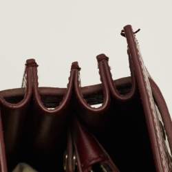 Pre Owned Saint Laurent Classic Sac De Jour Baby Dark Red Croc Embossed Leather Tote