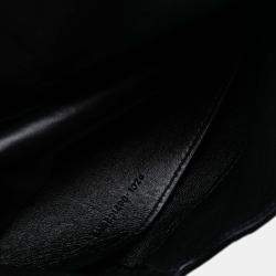 Pre Owned Saint Laurent Paris Black Lambskin Monogram Cassandre Envelope Messenger Bag