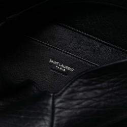 Pre Owned Saint Laurent Paris Black Lambskin Monogram Cassandre Envelope Messenger Bag