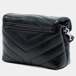 مملوكة مسبقًا Saint Laurent Paris Black Toy Matelasse Leather Monogram LouLou Crossbody