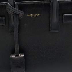 Pre Owned حقيبة يد توتس سان لوران كلاسيك ساك دو جور نانو جلد أسود