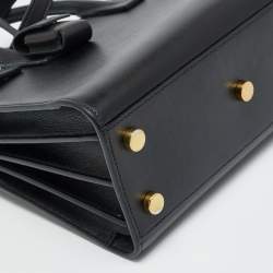 Pre Owned حقيبة يد توتس سان لوران كلاسيك ساك دو جور نانو جلد أسود