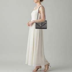 Pre Owned Saint Laurent Envelope Medium Black Mix Matelassé Leather Chain Bag