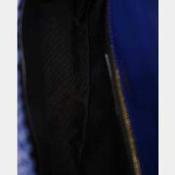 Pre Owned Saint Laurent Blue Raffia Niki Medium Shoulder Bag