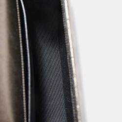 Pre Owned حقيبة كتف سلسلة مغلف جلد مبطن ثلاثي لون بندقي سان لوران