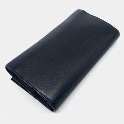 مملوكة مسبقًا Saint Laurent Paris Black Leather  Clutch (361120)