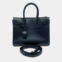 Pre Owned Saint Laurent Paris Black Leather  Sac de Jour Baby (421863)