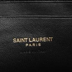 Pre Owned حقيبة كروس سان لوران لو كاميرا جلد سوداء مبطنة