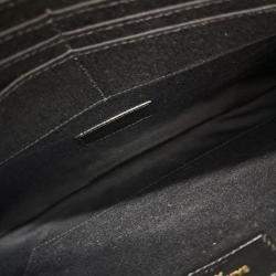 Pre Owned Saint Laurent Paris Black Monogram Clutch New Medium (559193)