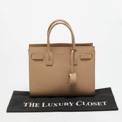 Pre Owned Saint Laurent Classic Sac De Jour Baby Beige Leather Tote