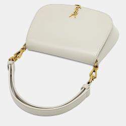 Pre Owned Saint Laurent Paris White Leather Voltaire Mini (800846)