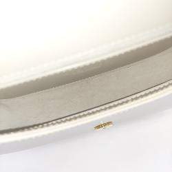 Pre Owned Saint Laurent Paris White Leather Voltaire Mini (800846)