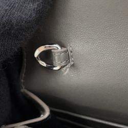 مملوكة مسبقًا Saint Laurent Paris Kate Chain Wallet Gray Croco Embossed Leather