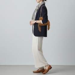 Pre Owned حقيبة دلو سان لوران إيمانويل شراري سلاسل جلد سويد بني