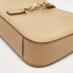 مملوكة مسبقًا حقيبة هوبو سان لوران صغيرة جلد بني فاتح