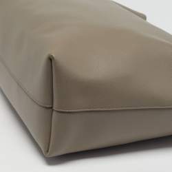 Pre Owned حقيبة تسوق سان لوران شرق غرب جلد بيج