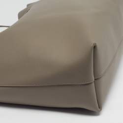 Pre Owned حقيبة تسوق سان لوران شرق غرب جلد بيج