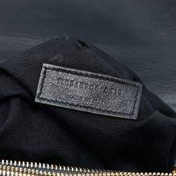 Pre Owned حقيبة سان لوران باريس أنجي سلسلة مُضَلَّعة جلد خروف سوداءألماسية