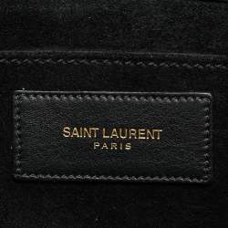 Pre Owned Saint Laurent Y-Ligne Black Leather Clutch