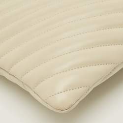 Pre Owned Saint Laurent Cassandre Beige Matelassé Leather Tablet Pouch