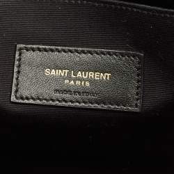Pre Owned Saint Laurent Cassandre Beige Matelassé Leather Tablet Pouch