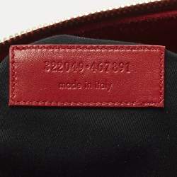 Pre Owned Saint Laurent Classic 6 Red Leather Duffle Bag