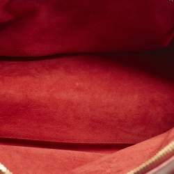 Pre Owned Saint Laurent Classic 6 Red Leather Duffle Bag