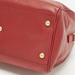 Pre Owned Saint Laurent Classic 6 Red Leather Duffle Bag