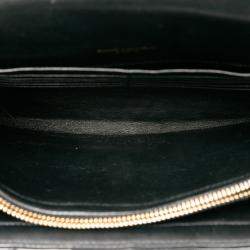 Pre Owned Saint Laurent Paris Black Medium Patent Vicky Crossbody