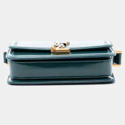 Pre Owned حقيبة ساتشل سان لوران باريس سولفيرينو براءات أخضر صغيرة بوكس