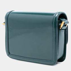 Pre Owned حقيبة ساتشل سان لوران باريس سولفيرينو براءات أخضر صغيرة بوكس