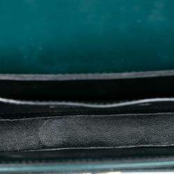 Pre Owned حقيبة ساتشل سان لوران باريس سولفيرينو براءات أخضر صغيرة بوكس