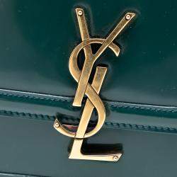 Pre Owned حقيبة ساتشل سان لوران باريس سولفيرينو براءات أخضر صغيرة بوكس